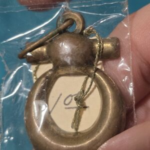 Antique Brass Circular Zipper Pull